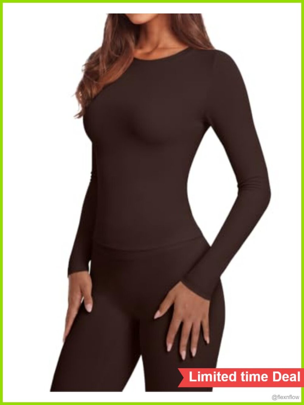 Women's 2 Piece Workout Set Tummy Control Leggings & Long Sleeve Top